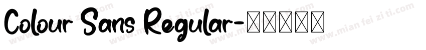 Colour Sans Regular字体转换